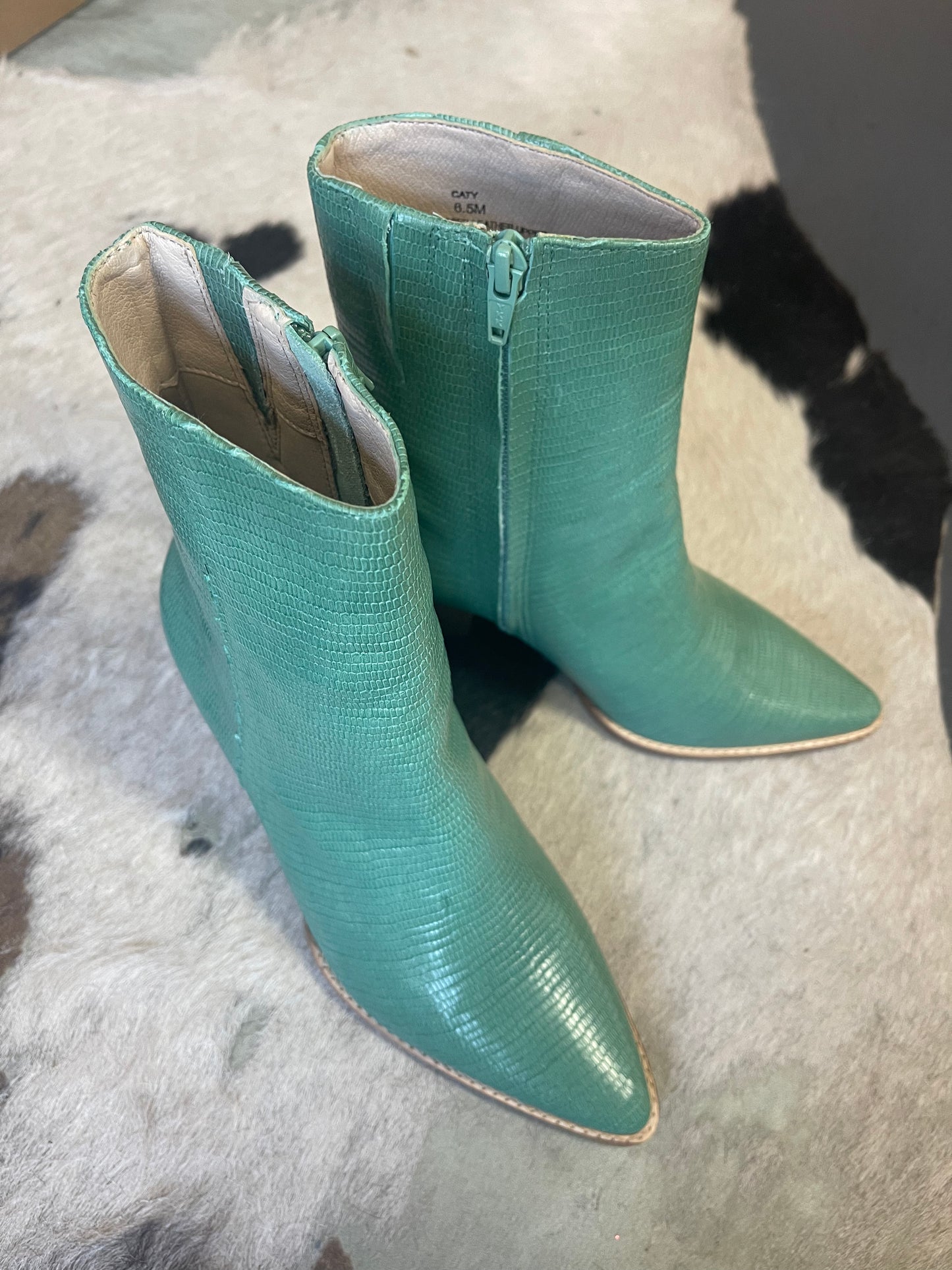 Turquoise Snake Booties