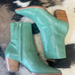 Turquoise Snake Booties