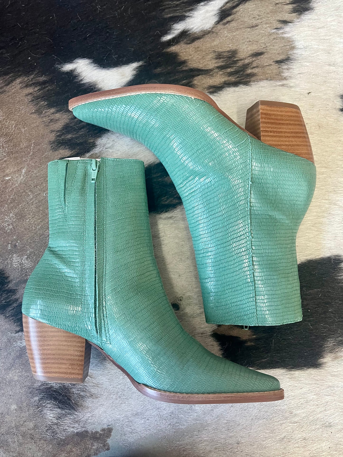 Turquoise Snake Booties